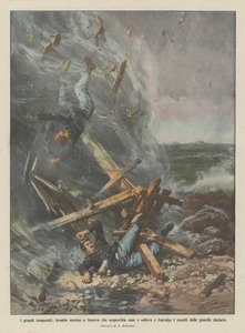 The Great Storms, Waterspout in Genoa That Unroofed Houses and Uprooted and Overturned Sheds